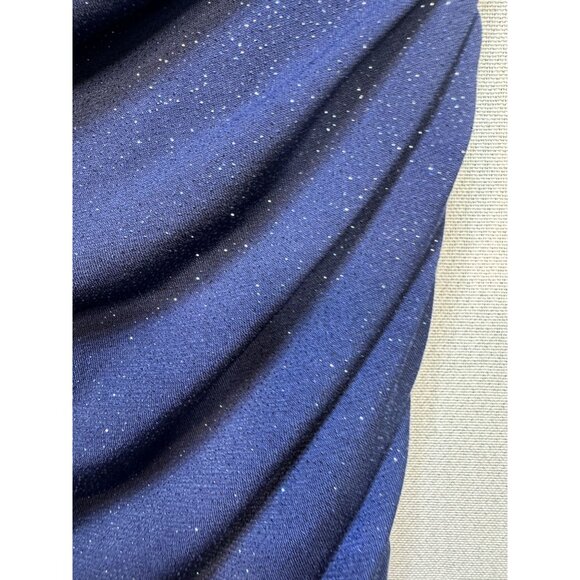 Deb Women's Sparkle Beaded Sequin Cocktail & Party Dress Side Ruched Size L Blue - Picture 9 of 11